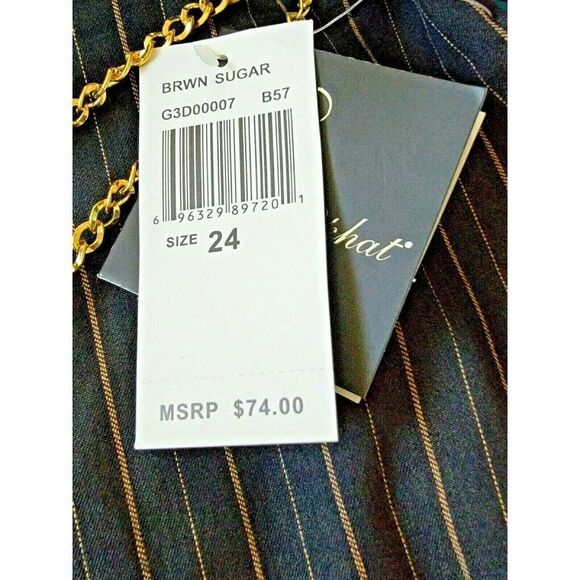 Baby Phat 24 Dark Striped Skirt (Belt has Broken Pieces) 3X NWT See Photos! - Picture 4 of 8